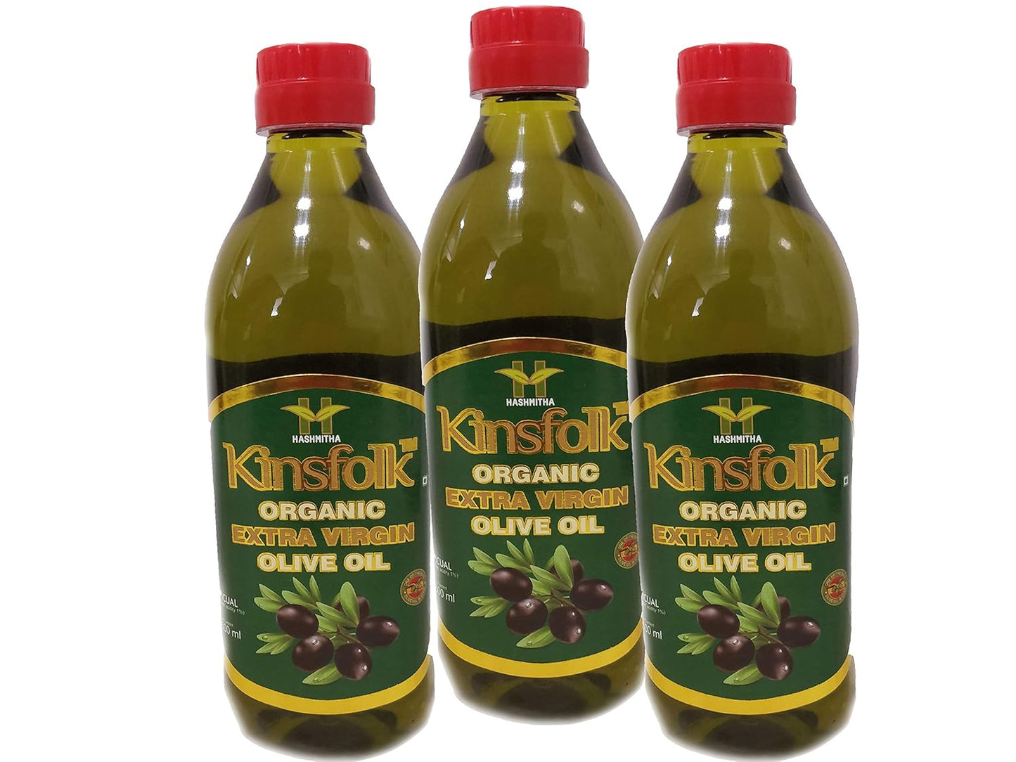 Kinsfolk Organic Extra Virgin Olive Oil ((Imported Olive Oil)) - 500 ml ((Pack Of 3))