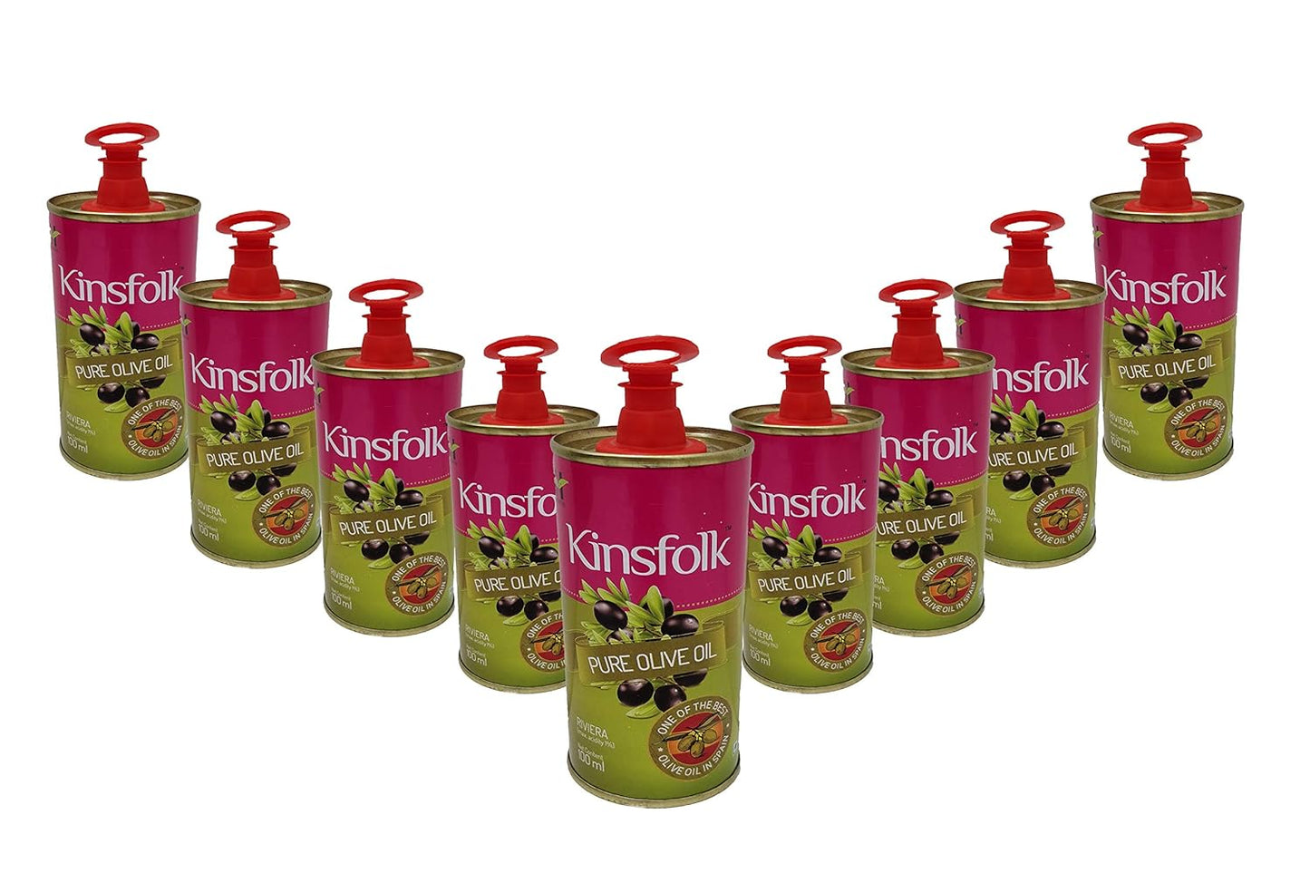 Kinsfolk Pure Olive Oil Tin - 100 ml (( Pack of 10 ))