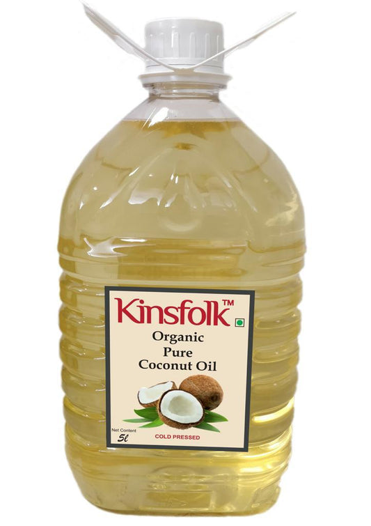 COLD PRESSED PURE COCONUT OIL- 5 LITRE CAN(PACK OF 2)