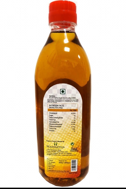 Kinsfolk Organic Gingelly/Sesame Cold Pressed Oil for Hair, Body,Skin ((Virgin, Chekku/Ghani)) - 500 ml ((Pack Of 4))