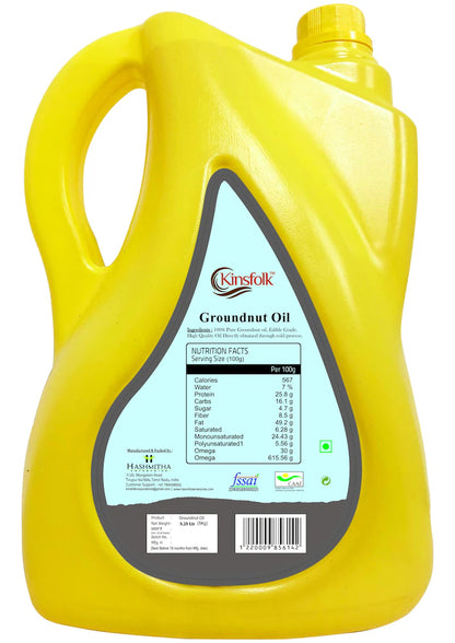 COLDPRESSED GROUNDNUT OIL - 5 LITRE CAN