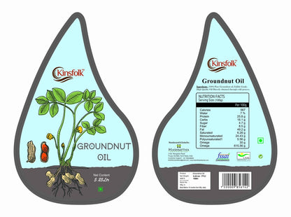 COLDPRESSED GROUNDNUT OIL - 5 LITRE CAN